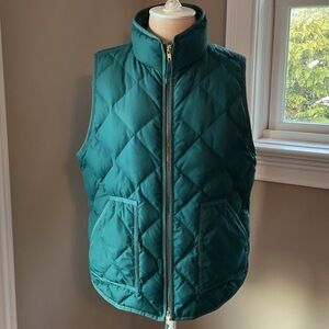 J. Crew EmeraldGreen  Quilted Vest